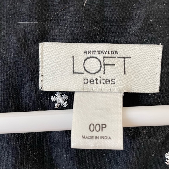 Ann Taylor Loft Petite black button-down top - Picture 3 of 3